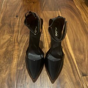 Aldo Brown and Orange Invisi heel